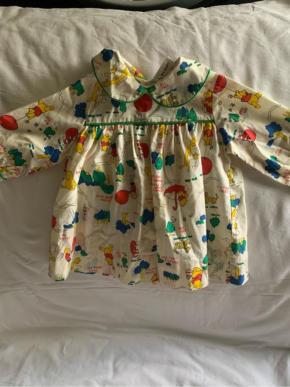Vintage 1970’s Sears Winnie the Pooh Printed Toddler Dress